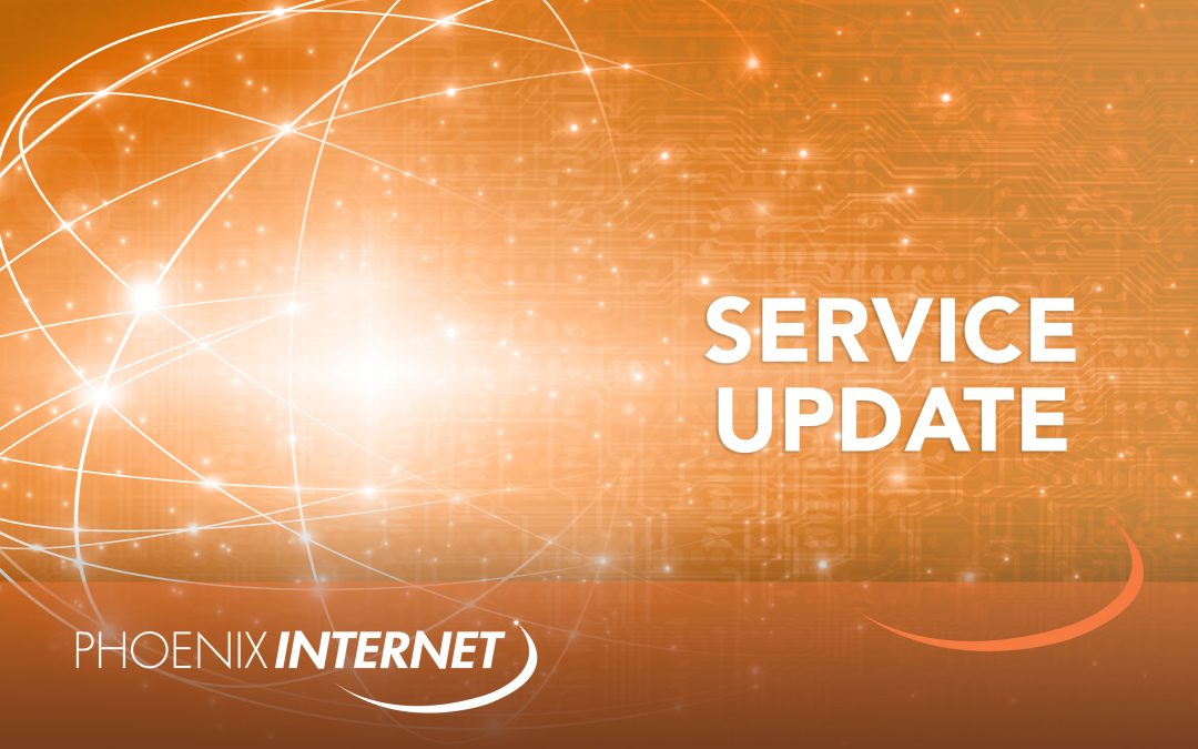 Service Update: October 1st, 2018