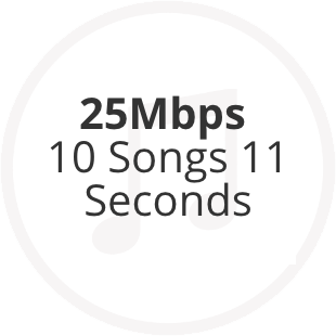 25 Mbps - 10 Songs 11 Seconds
